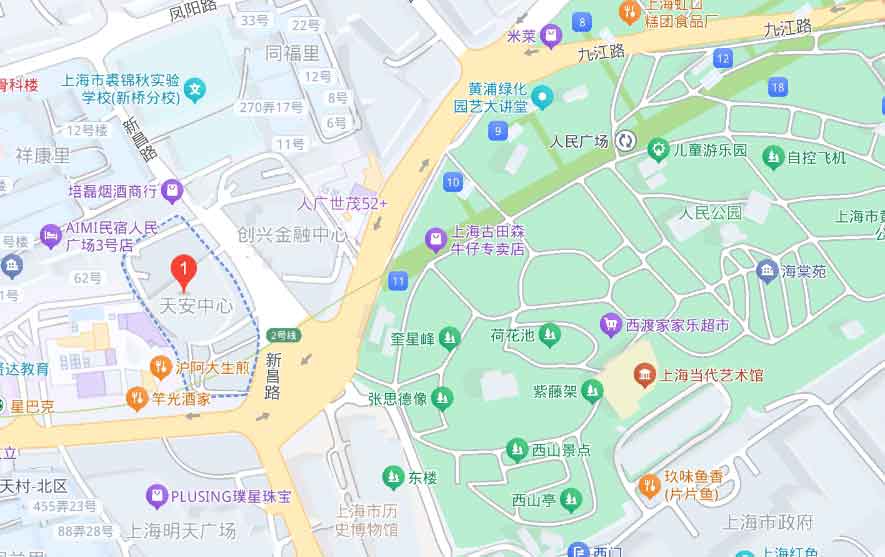 天安中心位置
