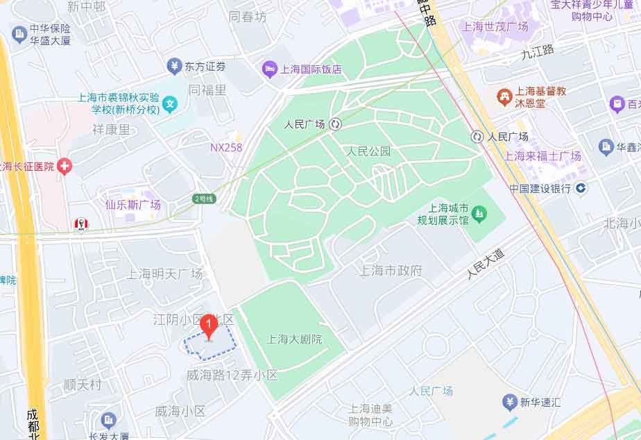 上海中区广场地图